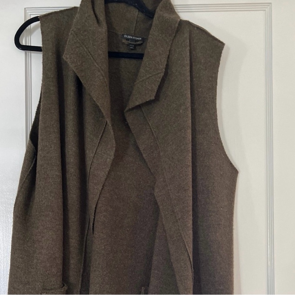 Eileen Fisher long sweater vest